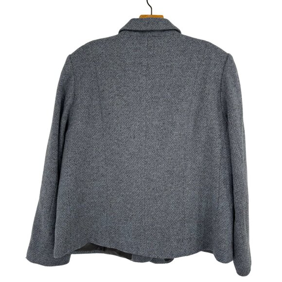 Pendleton Plus Women's Blazer size16W Gray blue Wool Two-Button Jacket - Picture 8 of 9
